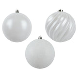 Decoris Shatterproof Baubles Box of 4pcs 14cm - Winter White